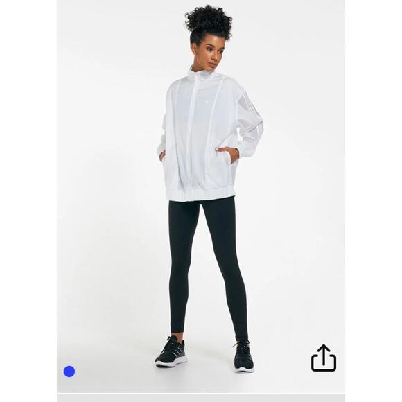 Adidas Adicolor Oversized Ripstop Track Jacket White Size Small - Picture 3 of 7